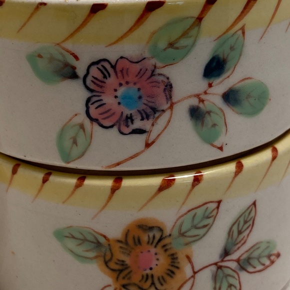 Vintage Stacking Cream and Sugar with Floral Pattern - Picture 8 of 9